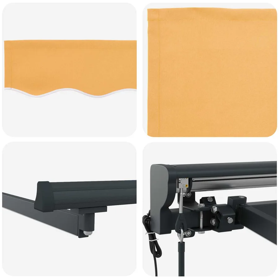 Auvent rétractable Sable 4 × 3 m Polyester et Aluminium - 4
