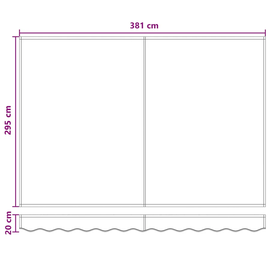 Auvent rétractable Sable 4 × 3 m Polyester et Aluminium - 9