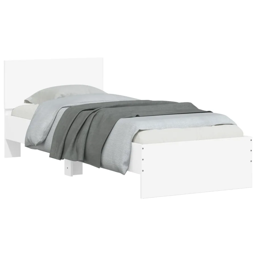 Cadre de lit sans matelas avec lumières LED blanc 90x200 cm - 5