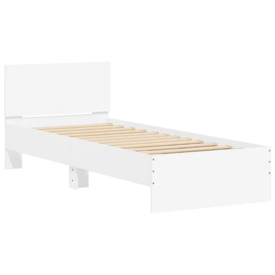 Cadre de lit sans matelas avec lumières LED blanc 90x200 cm - 6