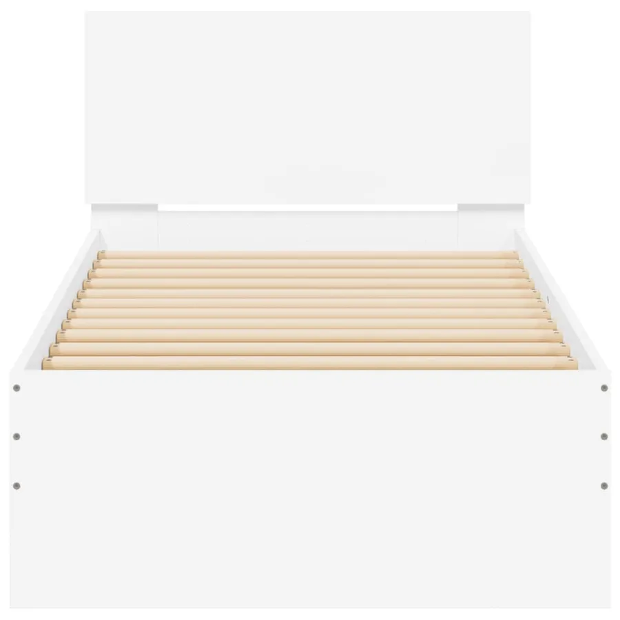 Cadre de lit sans matelas avec lumières LED blanc 90x200 cm - 7