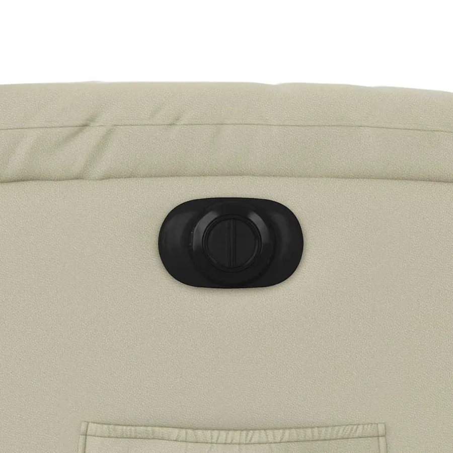 Fauteuil inclinable de massage électrique crème similicuir - 13