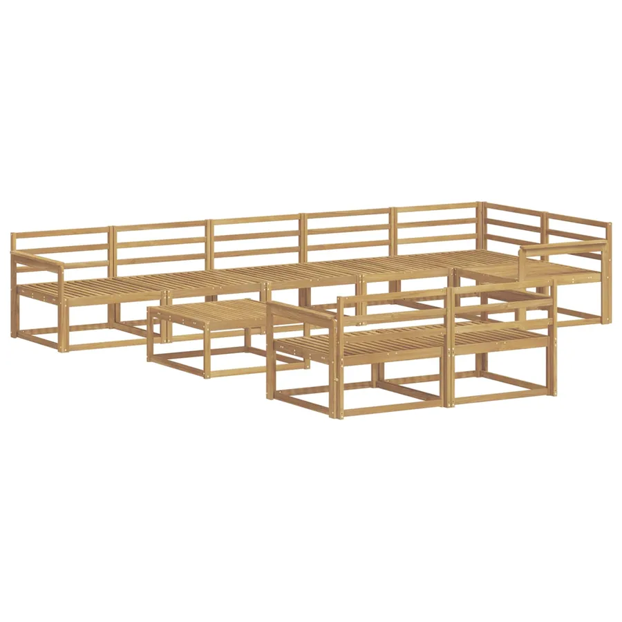 Ensemble de canapés d'extérieur 9 pcs Blanc 79 x 79 x 37 cm - 2