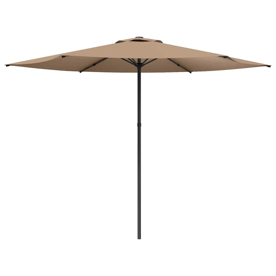Parasol de jardin 300 x 300 cm Polyester Rectangulaire Taupe - 2