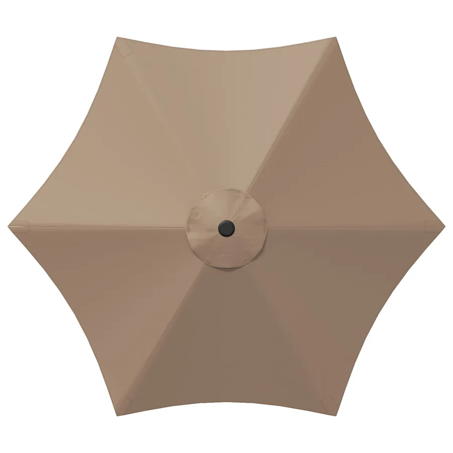 Parasol de jardin 300 x 300 cm Polyester Rectangulaire Taupe - 4