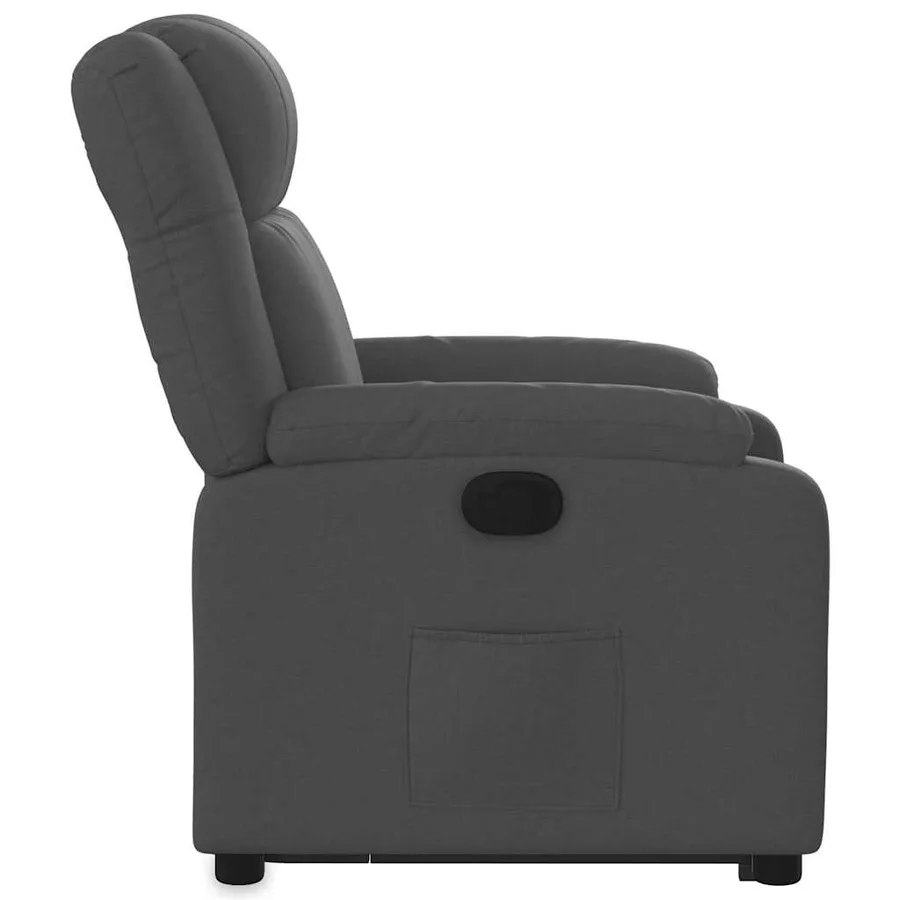 Fauteuil inclinable Gris foncé Tissu - 10