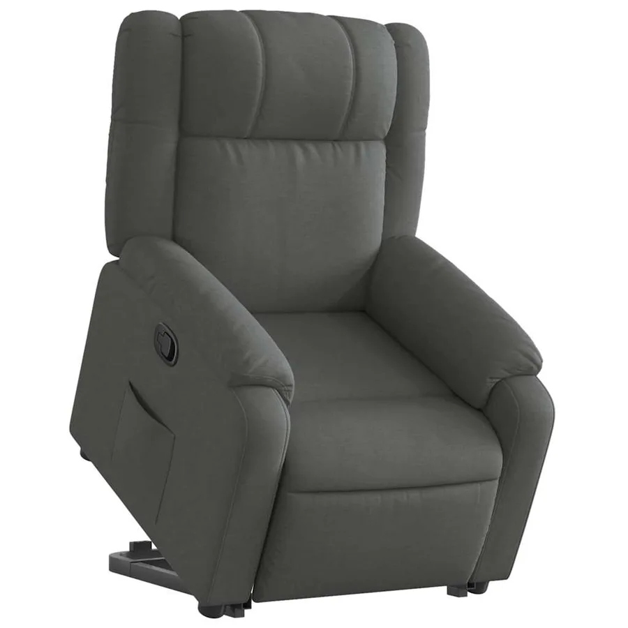Fauteuil inclinable Gris foncé Tissu - 3