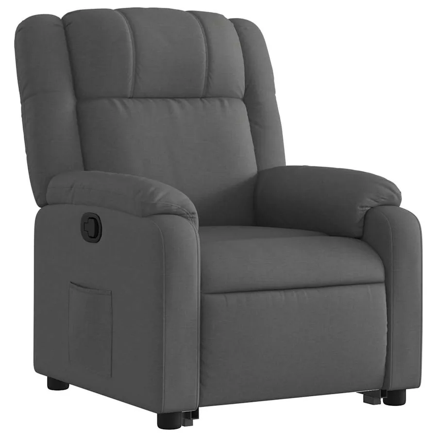 Fauteuil inclinable Gris foncé Tissu - 4