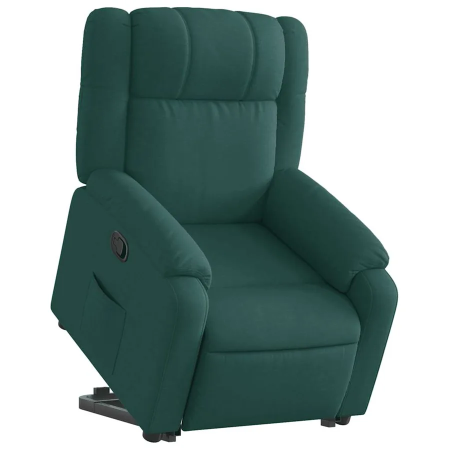 Fauteuil inclinable vert foncé tissu - 3