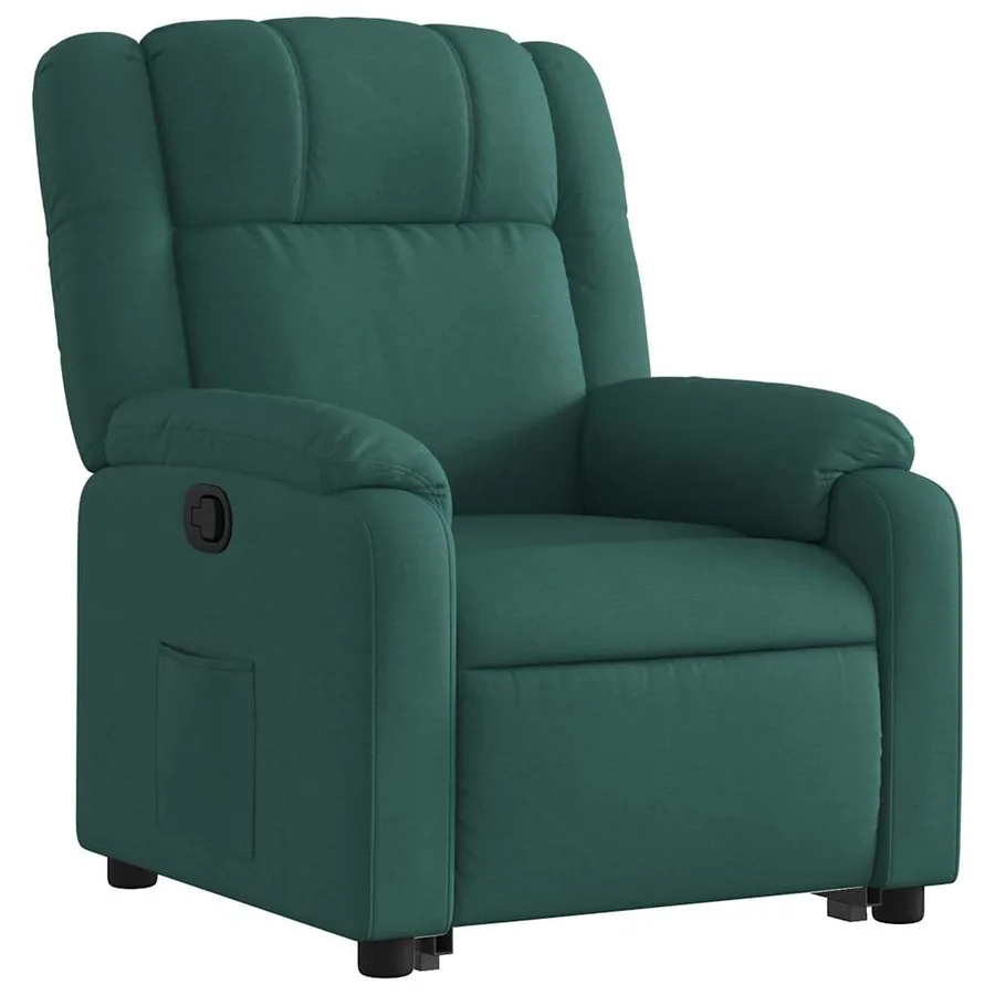 Fauteuil inclinable vert foncé tissu - 4