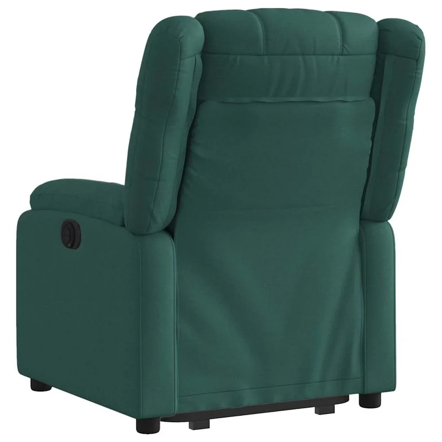 Fauteuil inclinable vert foncé tissu - 5