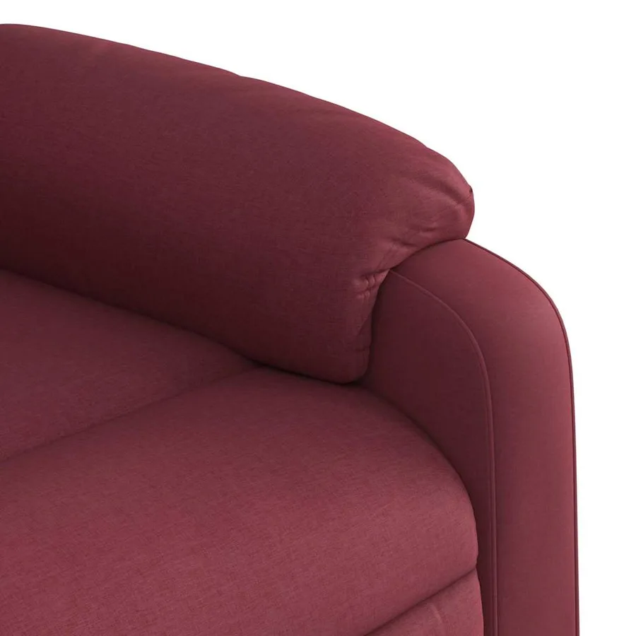 Fauteuil inclinable de massage électrique Rouge bordeaux Tissu - 12