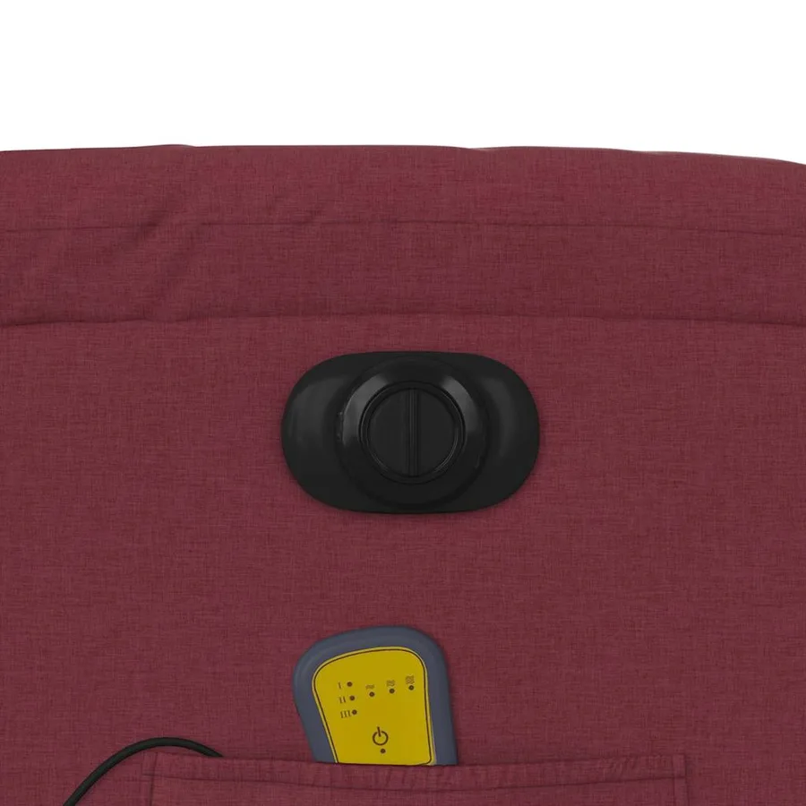 Fauteuil inclinable de massage électrique Rouge bordeaux Tissu - 13