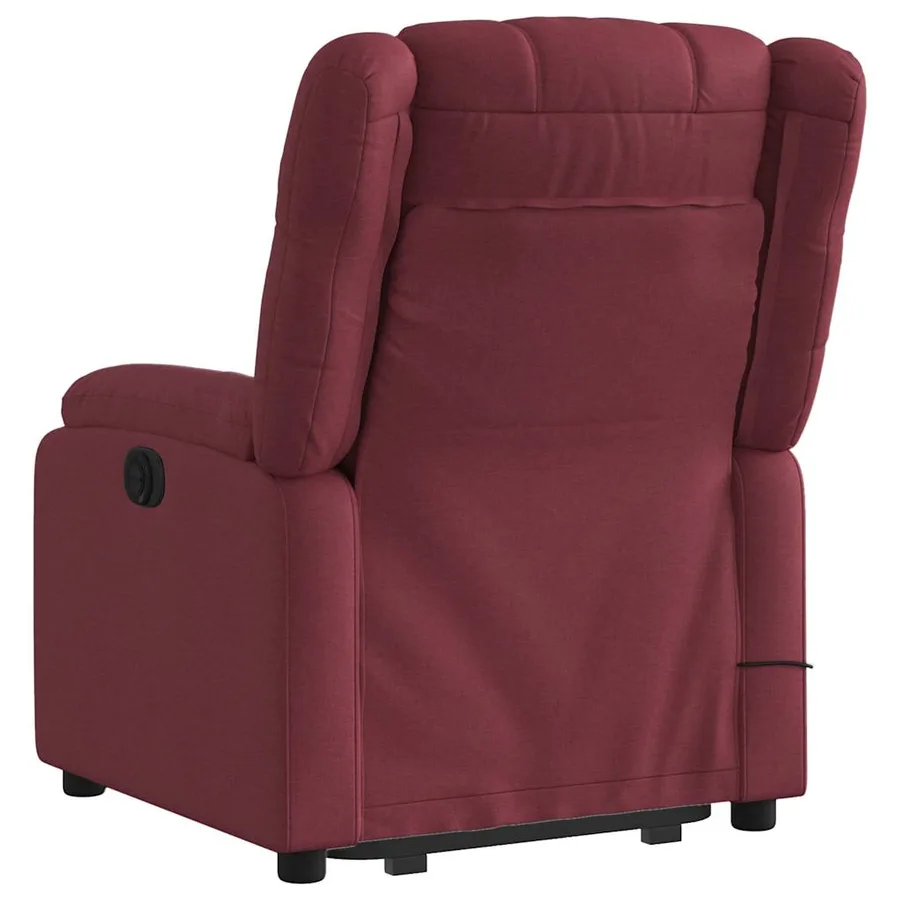 Fauteuil inclinable de massage électrique Rouge bordeaux Tissu - 5
