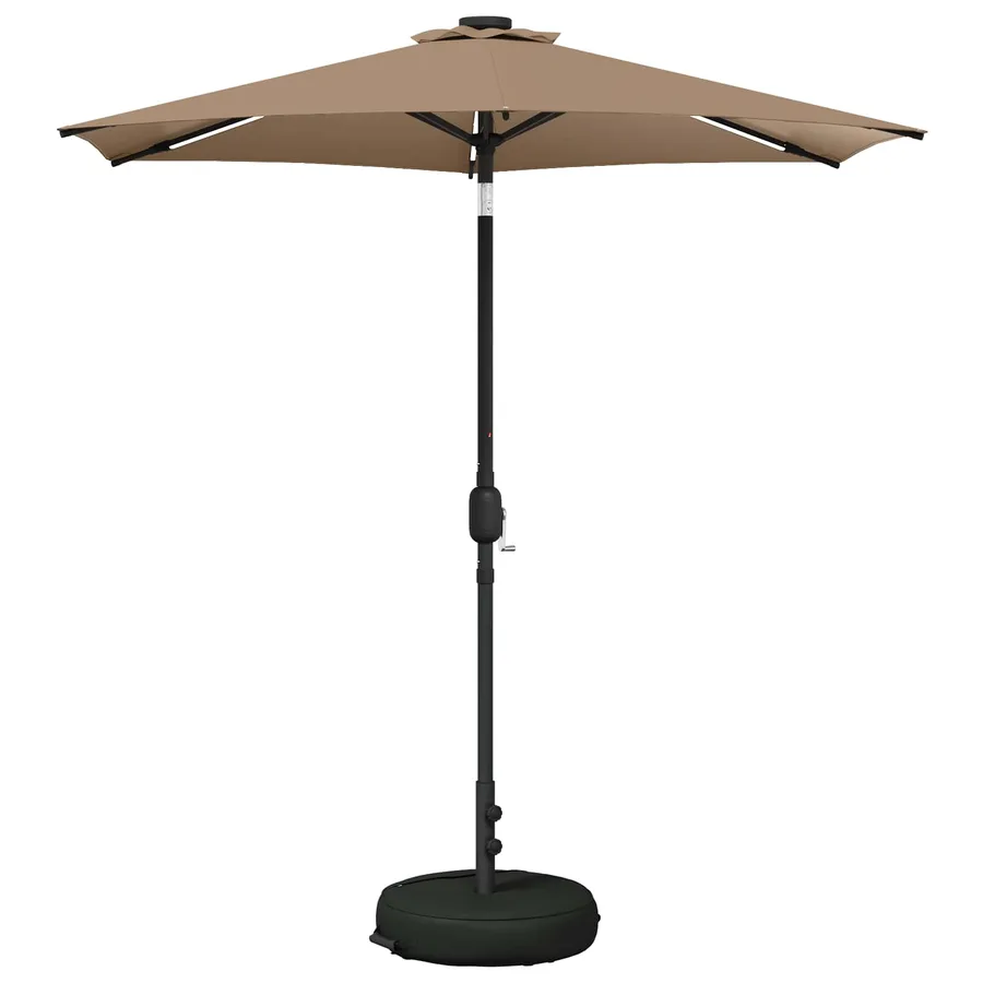 Parasol de jardin avec lumières LED et base 230 x 230 cm - 2