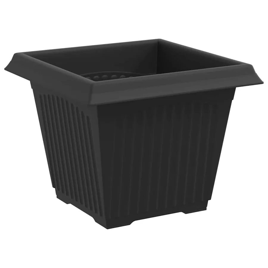 Pots de plantes 6 pcs Noir 33 x 33 x 26 cm Plastique - 6