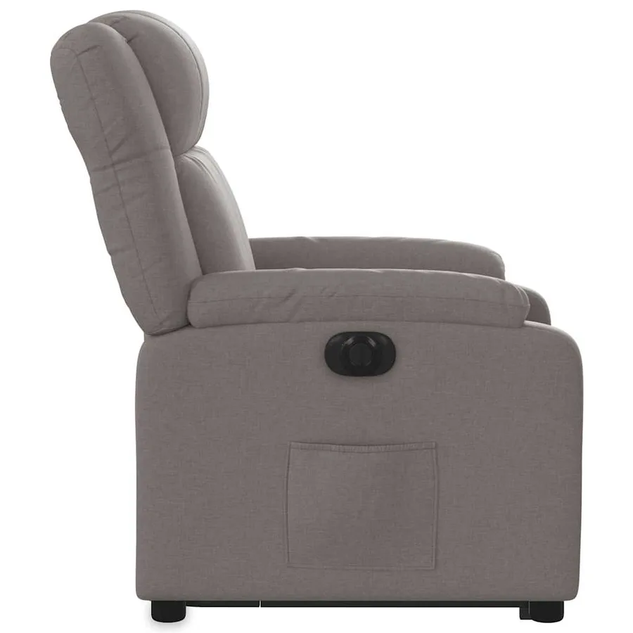 Fauteuil inclinable électrique taupe tissu - 10