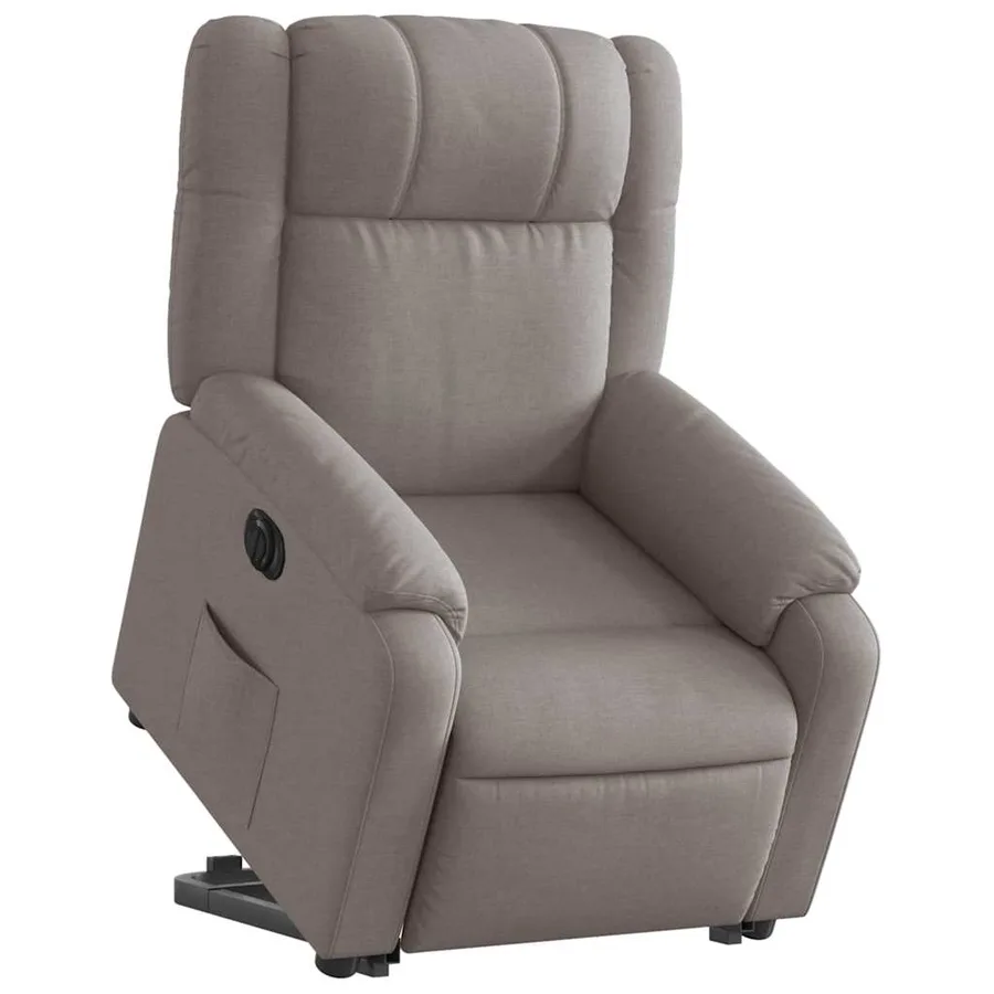 Fauteuil inclinable électrique taupe tissu - 3