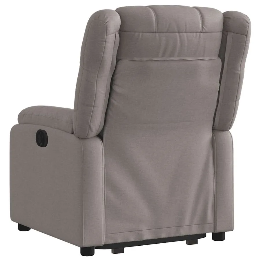 Fauteuil inclinable électrique taupe tissu - 5