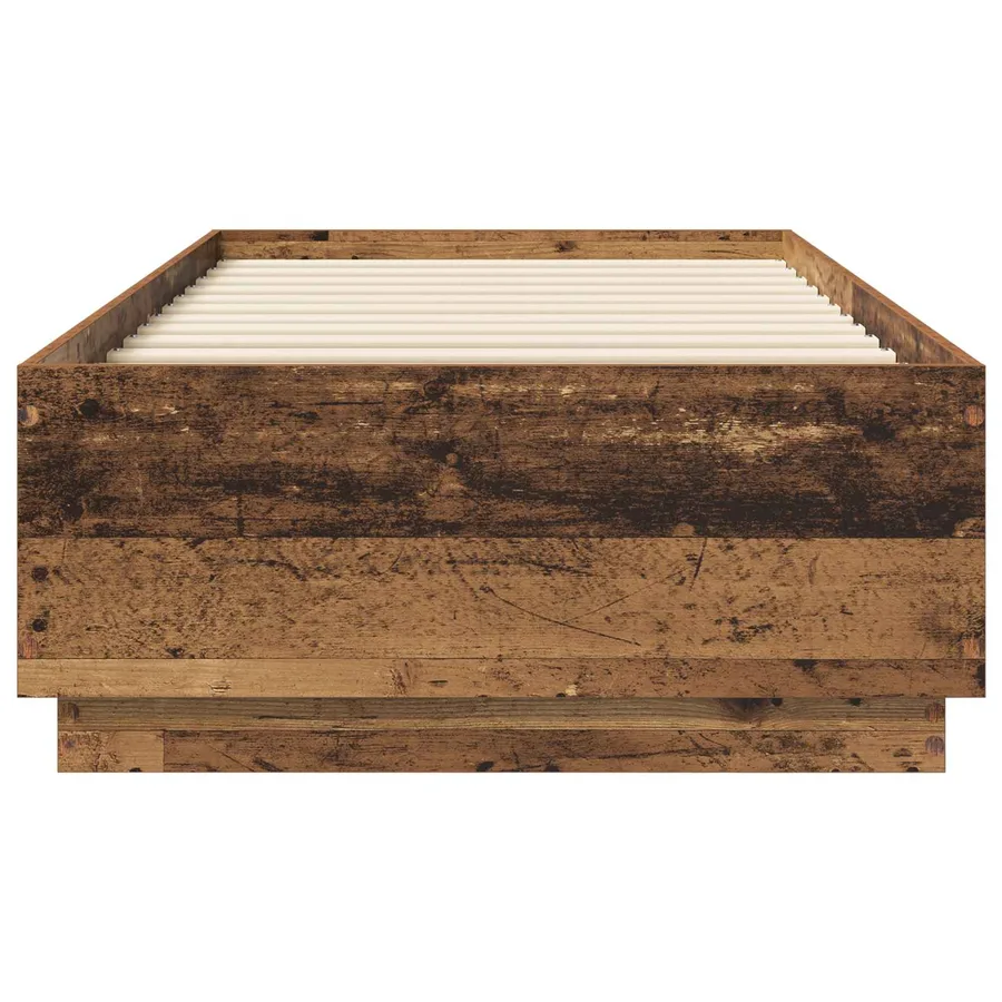 Cadre de lit avec LED Bois ancien 80 x 200 cm Bois d'ingénierie - 3