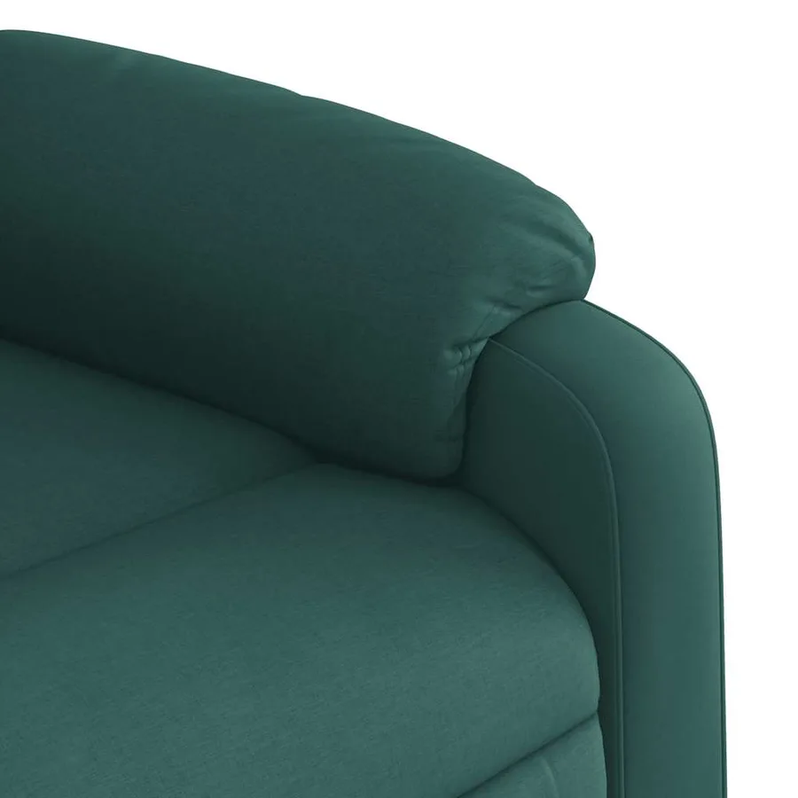 Fauteuil inclinable de massage Vert foncé Tissu - 11