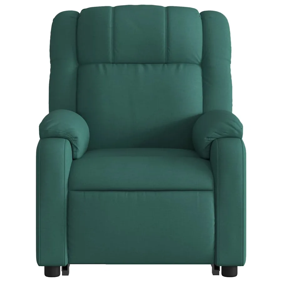 Fauteuil inclinable de massage Vert foncé Tissu - 9
