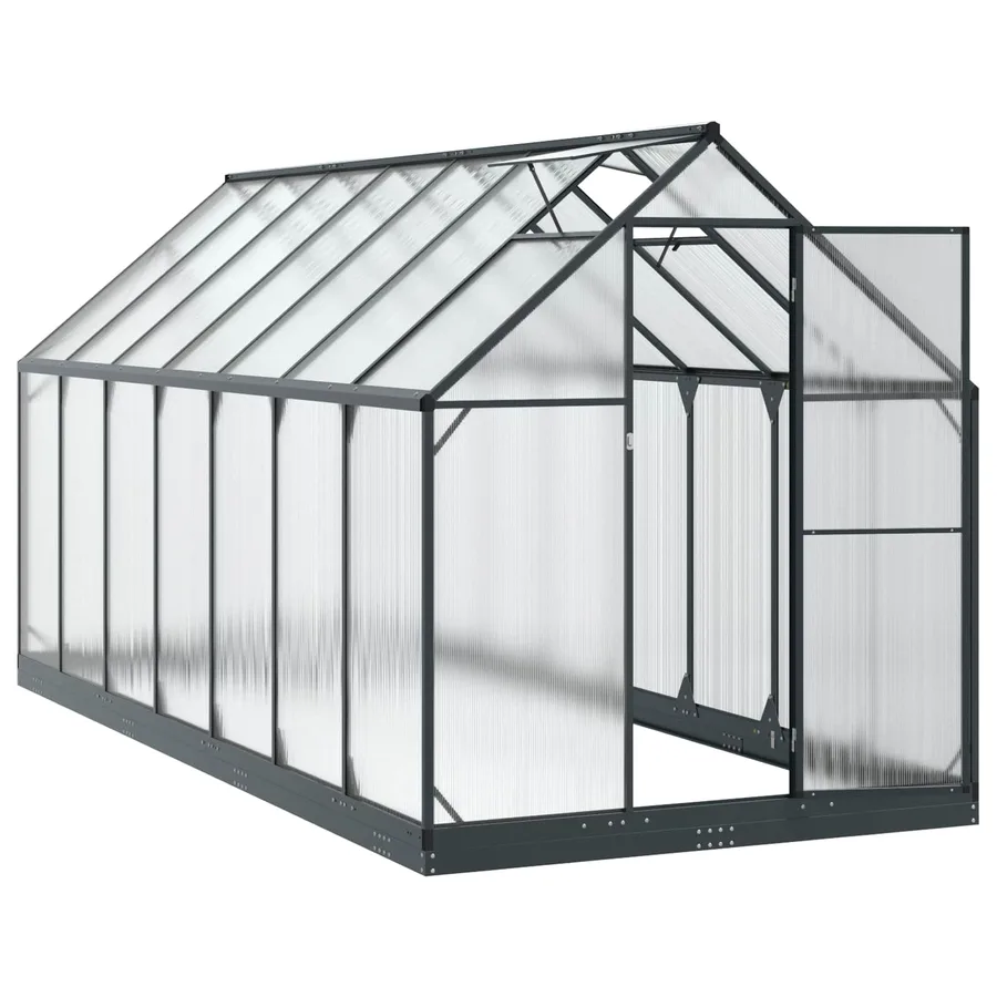 Serre de jardin avec porte Anthracite 183,5 x 423,5 x 207 cm - 2