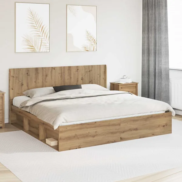 Tête de lit Chêne artisanal Bois d'ingénierie