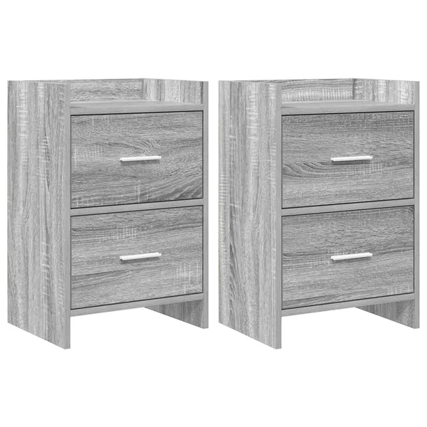 Tables de chevet 2 pcs Sonoma gris 40 x 30 x 60 cm
