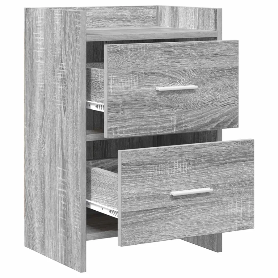 Tables de chevet 2 pcs Sonoma gris 40 x 30 x 60 cm - 3