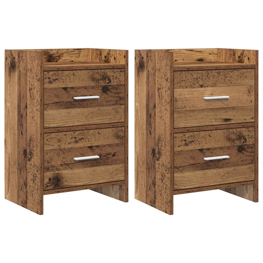Tables de chevet 2 pcs Bois ancien 40 x 30 x 60 cm