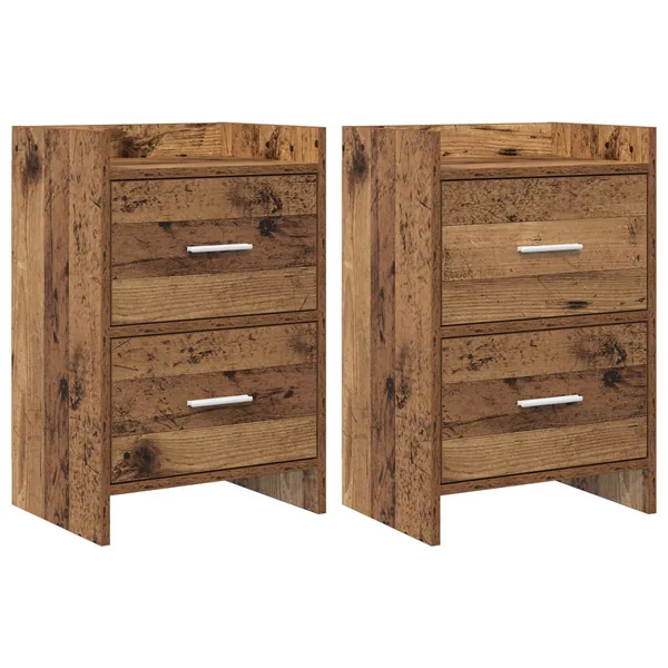 Tables de chevet 2 pcs Bois ancien 40 x 30 x 60 cm
