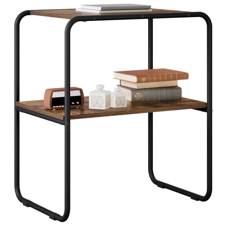 Table console Chêne fumé 60 x 42,5 x 70 cm Bois d'ingénierie - 3