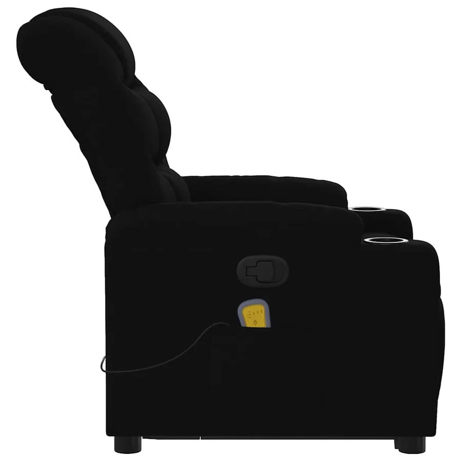 Fauteuil de massage inclinable Noir Tissu - 10