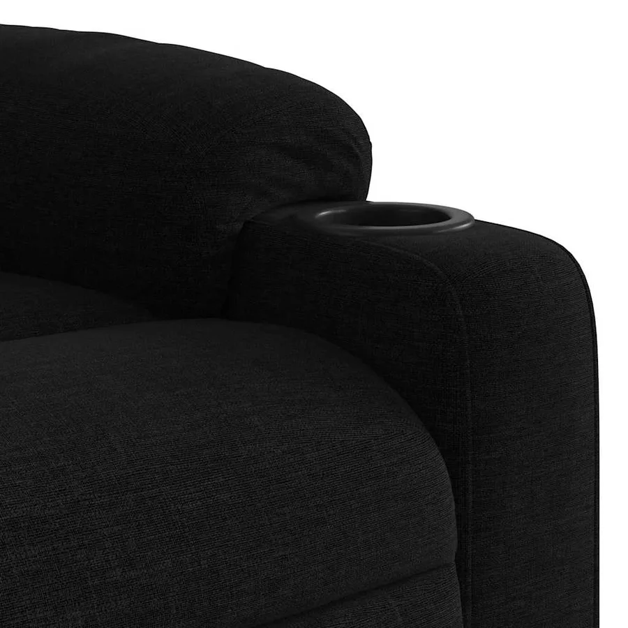 Fauteuil de massage inclinable Noir Tissu - 11