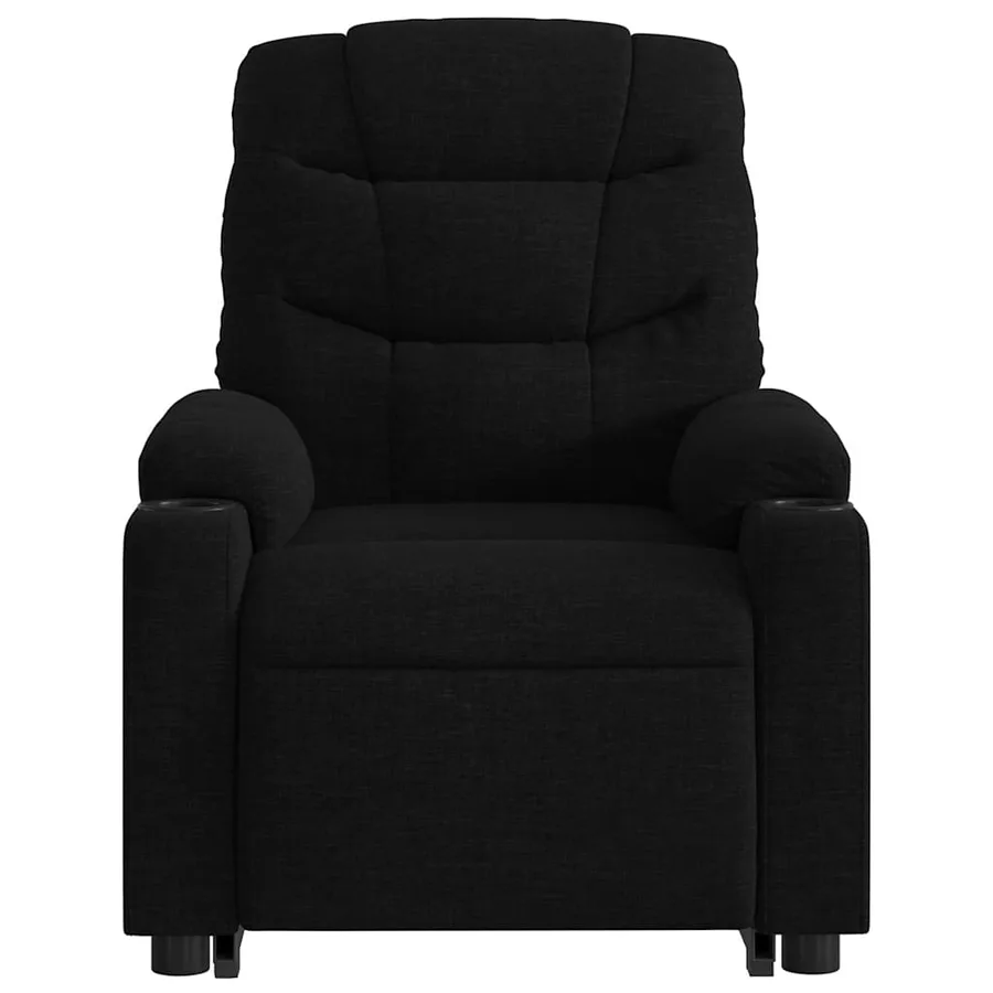 Fauteuil de massage inclinable Noir Tissu - 9