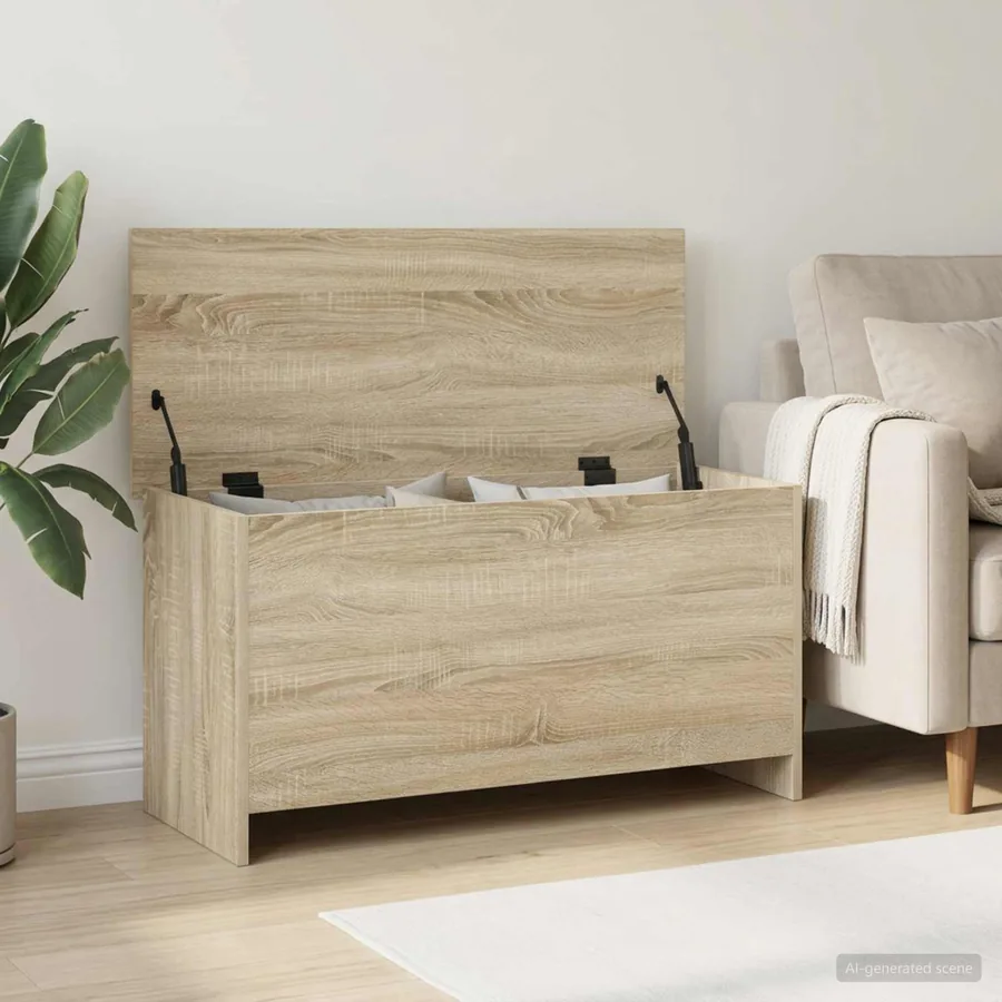 Coffre de rangement avec stockage Chêne Sonoma 100 x 40 x 50 cm