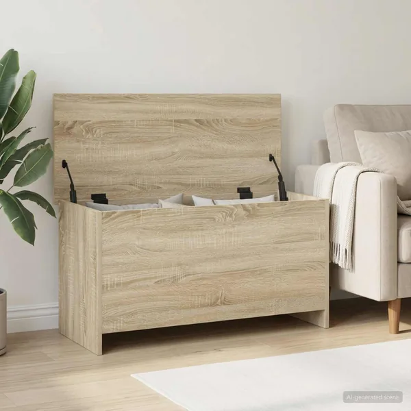 Coffre de rangement avec stockage Chêne Sonoma 100 x 40 x 50 cm
