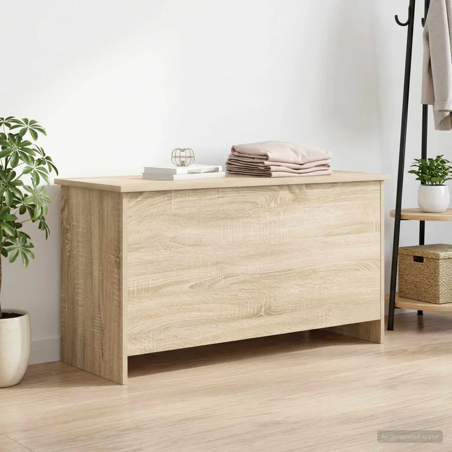 Coffre de rangement avec stockage Chêne Sonoma 100 x 40 x 50 cm - 4