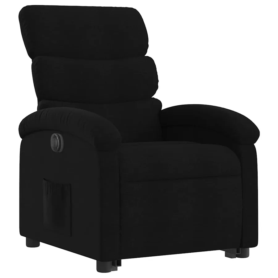Fauteuil inclinable électrique noir tissu - 4