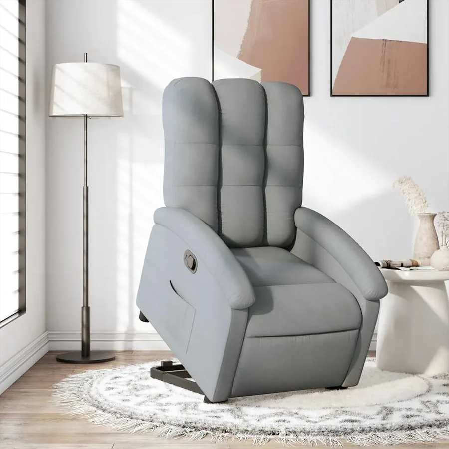 Fauteuil inclinable Gris clair Tissu - 16
