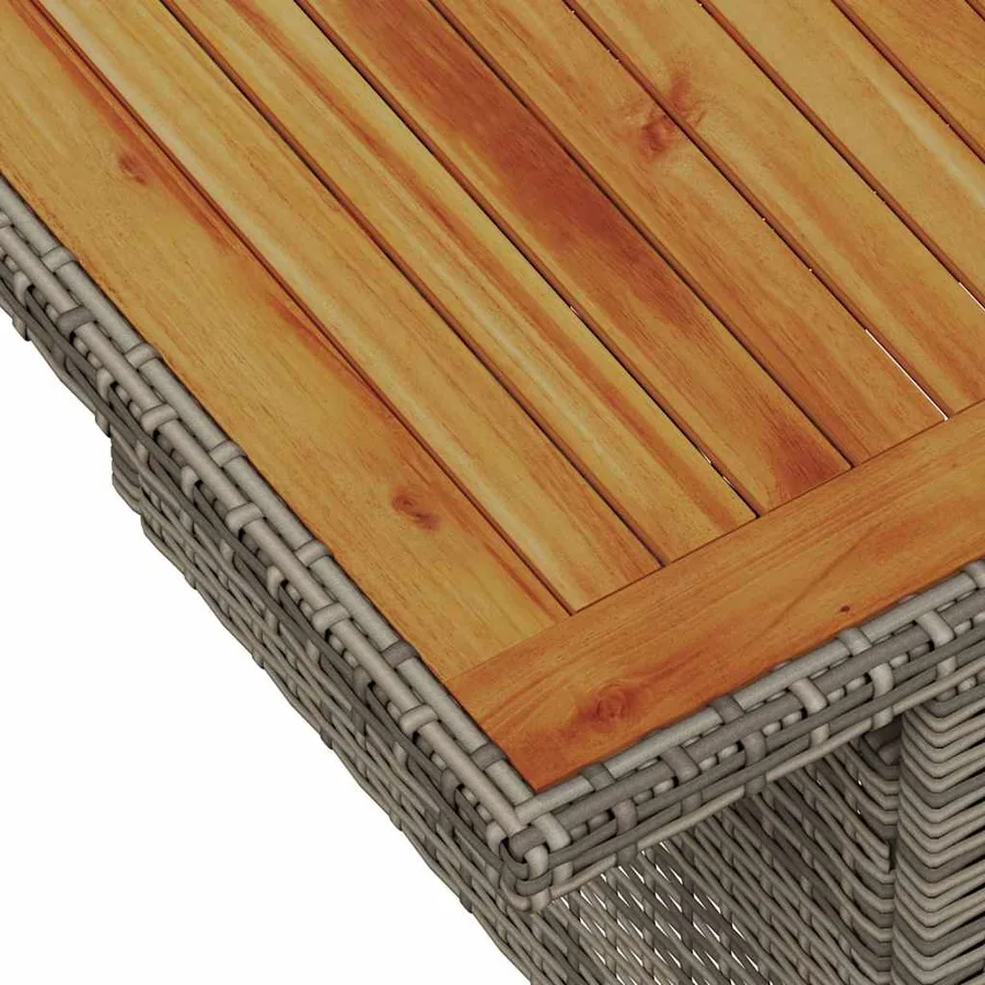 Ensemble de canapé de jardin 9 pcs Gris polyrotin - 11