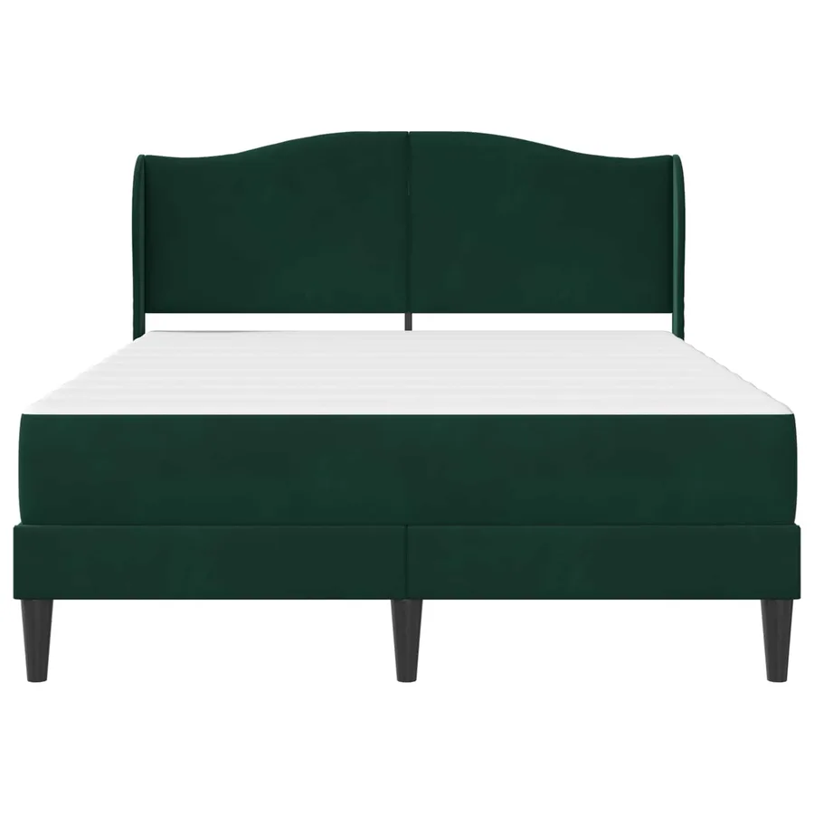 Cadre de lit avec tête de lit Vert foncé 140 x 200 cm Velours - 6