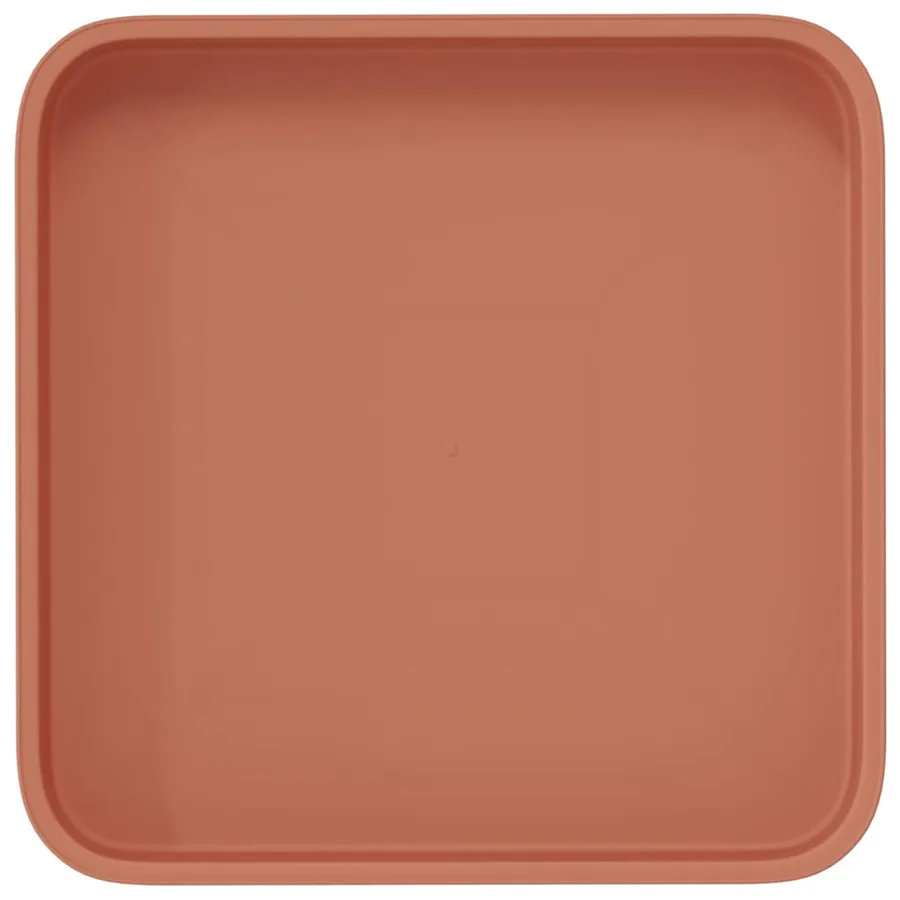 Plateau carré à fleurs 6 pcs Rouge brique 15 x 15 x 2 cm - 7