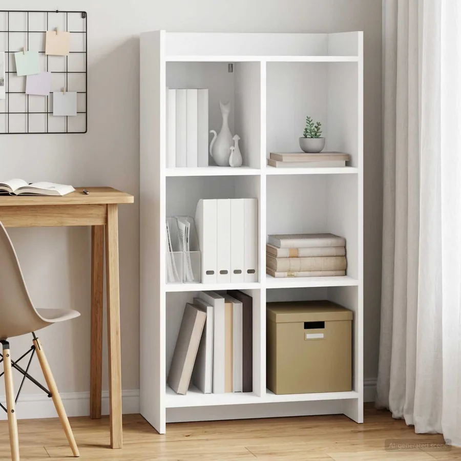 Bibliothèque Blanc 59 x 30 x 111 cm Bois d'ingénierie