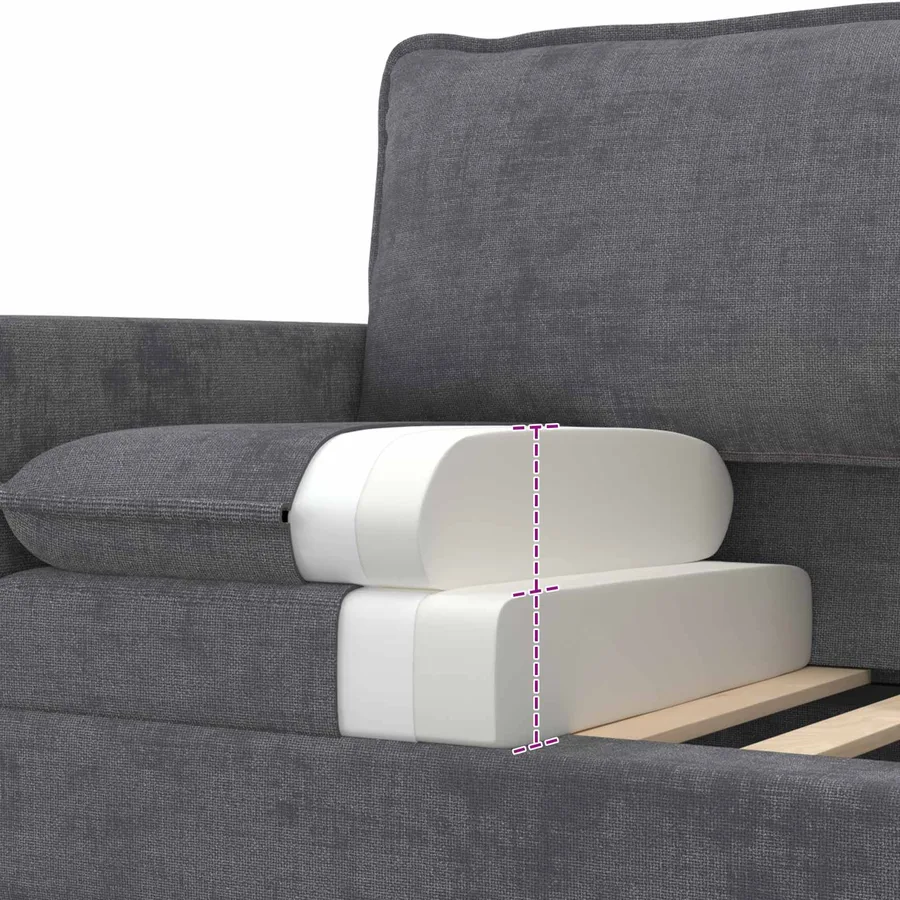Canapé Gris foncé 156 x 81 x 87,5 cm Polyester - 7
