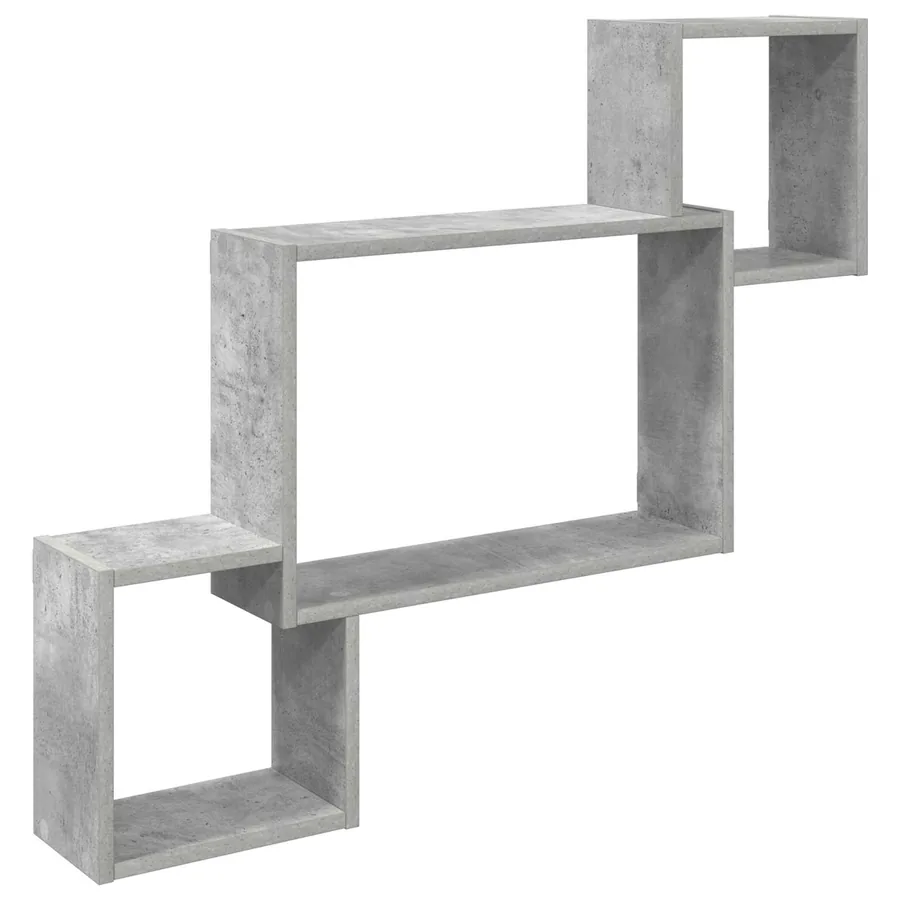 Étagère Murale Montage mural Gris béton 91,5 x 15 x 76 cm