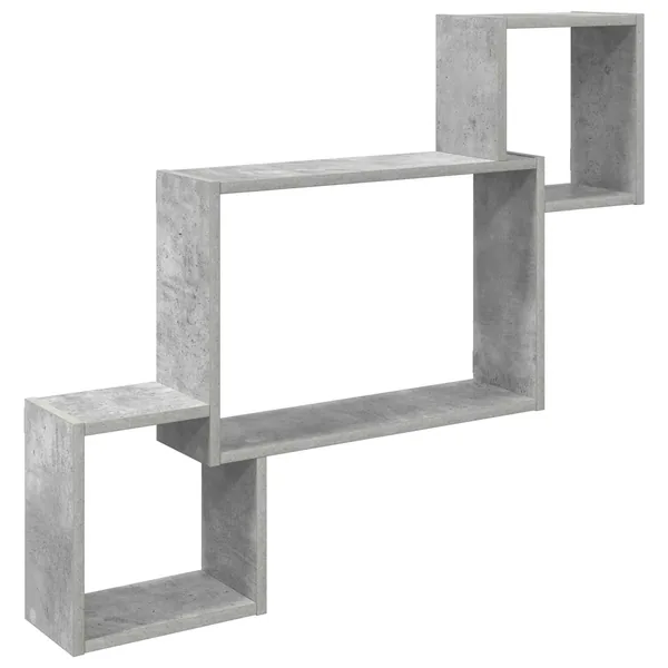 Étagère Murale Montage mural Gris béton 91,5 x 15 x 76 cm