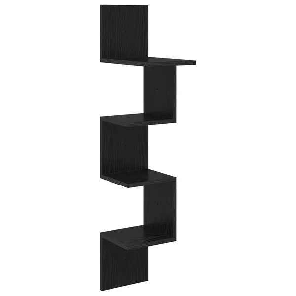 Étagère Murale Montage mural Chêne noir 32 x 21 x107 cm