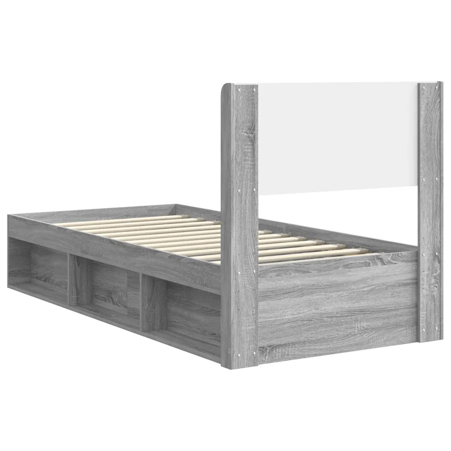 Cadre de lit avec rangement et tête de lit 3 pcs - 7